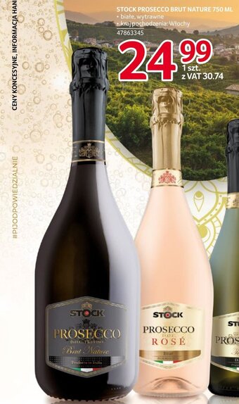 Selgros STOCK PROSECCO BRUT NATURE 750 ML oferta