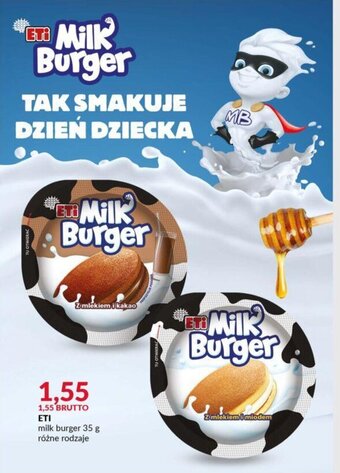 Eurocash ETI milk burger 35 g oferta