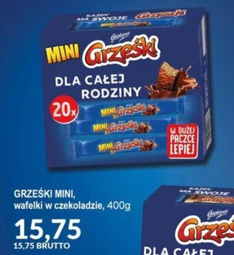 Eurocash GRZEŚKI MINI, wafelki w czekoladzie, 400g oferta