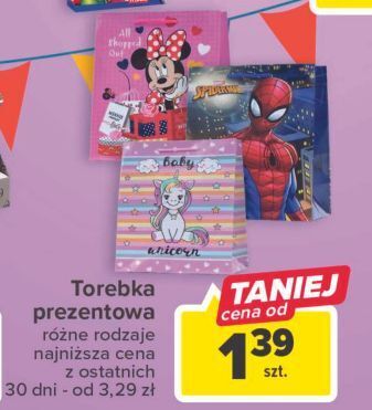 Carrefour Torebka prezentowa minnie oferta