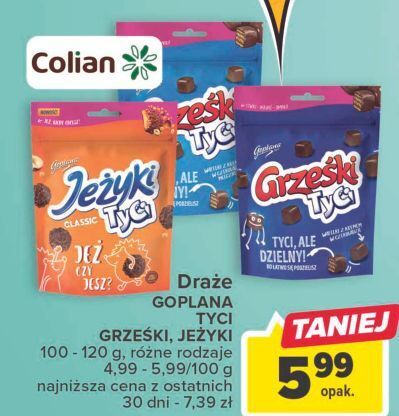 Carrefour Wafelki w czekoladzie mlecznej grześki tyci oferta