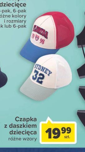 Carrefour Czapka z daszkiem dziecięca oferta