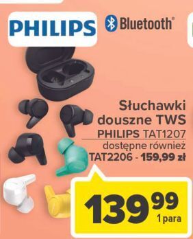 Carrefour Słuchawki tat1207 czarne philips oferta
