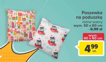 Carrefour Poszewka na poduszkę 50 x 60 cm oferta