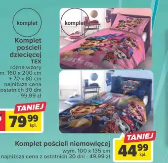 Carrefour Komplet pościeli niemowlęcej 100 x 135 cm oferta