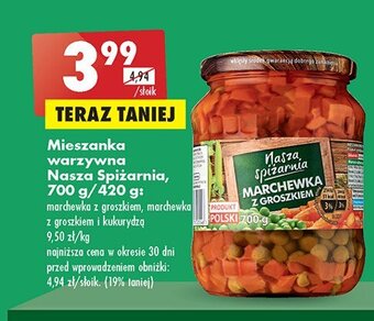 Biedronka Marchewka z groszkiem oferta