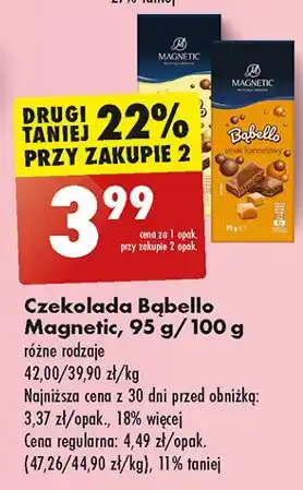 Biedronka Czekolada bąbelkowa karmelowa oferta