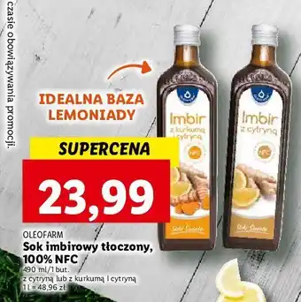 Lidl Sok imbir z cytryną oferta