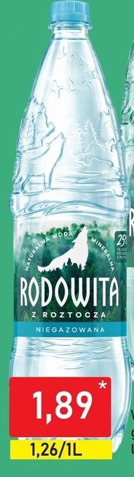Społem Rodowita z roztocza naturalna woda mineralna niegazowana 1,5 l oferta