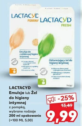 Kaufland LACTACYD Emulsja lub Żel do higieny intymnej oferta