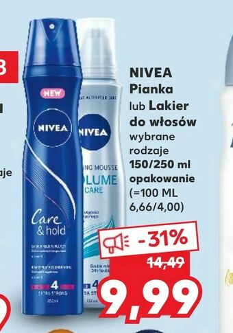 Kaufland NIVEA Pianka lub Lakier do włosów oferta