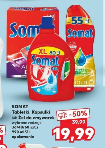 Kaufland SOMAT Tabletki, Kapsułki lub Żel do zmywarek oferta