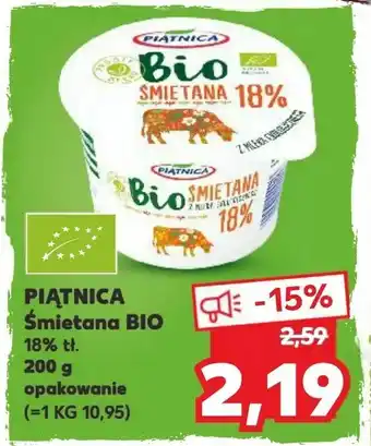 Kaufland PIĄTNICA Śmietana BIO oferta