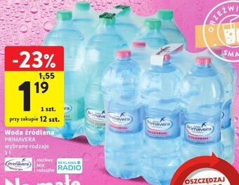Intermarche PRIMAVERA Woda źródlana 1l oferta