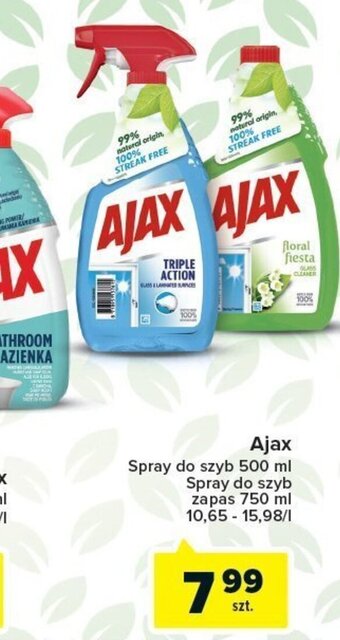 Carrefour Ajax Spray do szyb 500 ml oferta