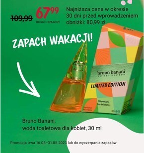 Rossmann Woda toaletowa dla kobiet bruno banani oferta