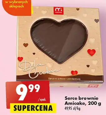 Biedronka Amicake Serce brownie 200 g oferta