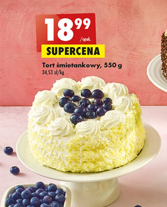 Biedronka Tort śmietankowy, 550 g oferta