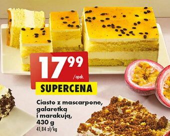 Biedronka Ciasto z mascarpone, galaretką i marakują, 430 g oferta