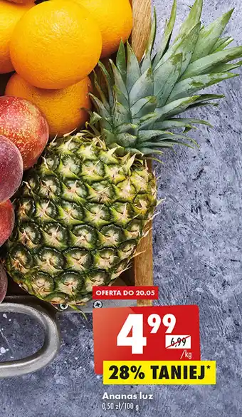 Biedronka Ananas luz 1kg oferta