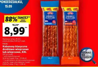 Lidl Kabanosy xxl pikok 500g oferta