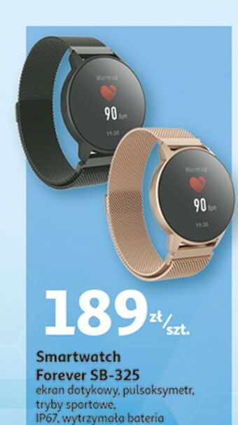 Auchan Smartwatch slim sb-325 czarny forever oferta