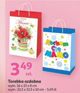 Auchan Torebka prezentowa 22.5 x 33.5 10 cm oferta