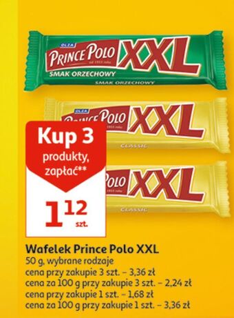 Auchan Wafelek orzechowy prince polo xxl oferta
