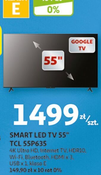 Auchan Telewizor 55 led 55p635 tcl oferta