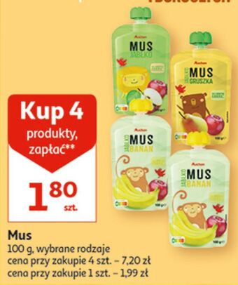 Auchan Mus jabłko-gruszka auchan oferta