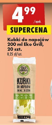 Biedronka Kubki 200 ml eko grill oferta