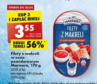 Biedronka Filety z makreli w sosie pomidorowym marinero oferta