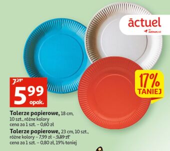 Auchan Talerzyki papierowe 18 cm actuel oferta