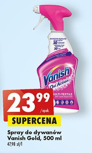 Biedronka Spray do dywanów i tapicerki vanish oxi action oferta