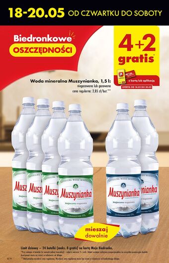 Biedronka Woda gazowana muszynianka oferta