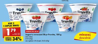 Biedronka Jogurt truskawka fruvita skyr oferta