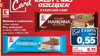 Kaufland Wafelek z nadzieniem kakaowym k-classic marienna oferta