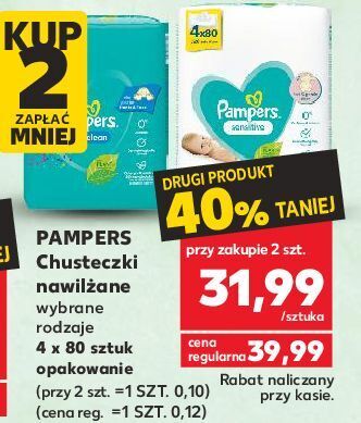 Kaufland Chusteczki nawilżane pampers sensitive oferta