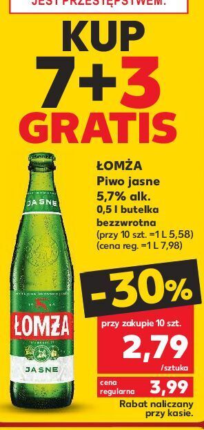 Kaufland Piwo łomża jasne (dawniej export) oferta