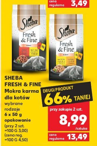 Kaufland Karma dla kota z kurczakiem drobiem indykiem sheba fresh & fine oferta