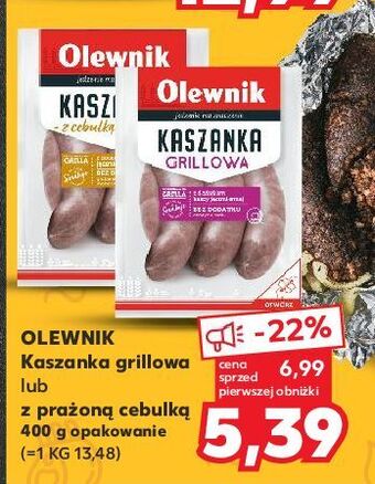 Kaufland Kaszanka grillowa olewnik oferta