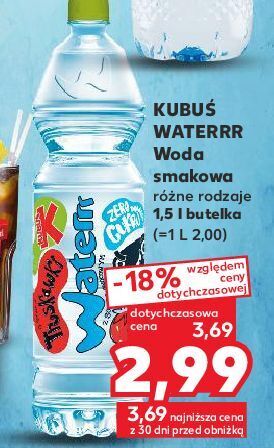 Kaufland Woda truskawkowa kubuś waterrr oferta
