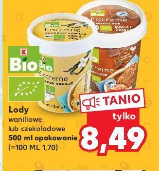 Kaufland Lody waniliowe k-classic bio oferta