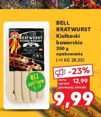 Kaufland Kiełbaski bawarskie bell polska oferta