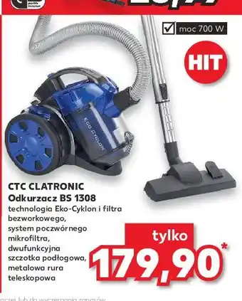 Kaufland Odkurzacz bezworkowy bs1308 clatronic oferta