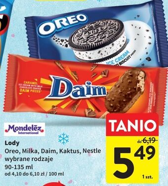 Intermarche Lody z kawałkami ciastek oreo ice cream oferta