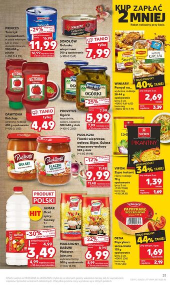 Kaufland Tuńczyk w kawałkach sosie własnym princes oferta