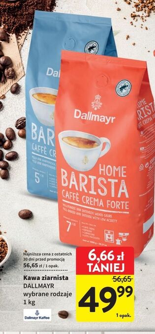Intermarche Kawa dallmayr home barista caffe crema forte oferta