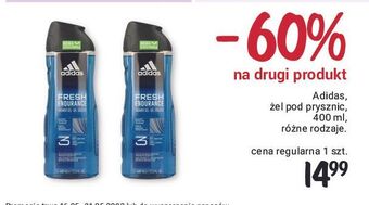 Rossmann Zel pod prysznic adidas men fresh enduranc oferta