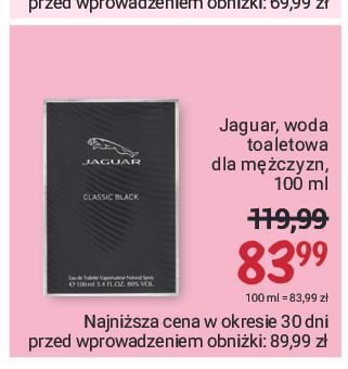 Rossmann Woda toaletowa jaguar classic black oferta